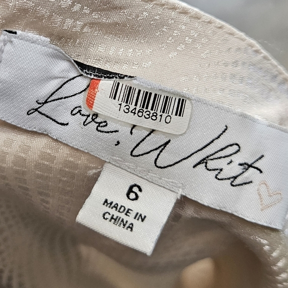 Love, Whit by Whitney Port ivory patterned single sleeve jumpsuit - Picture 10 of 12